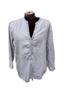 Calvin Klein Jeans Women’s Blue Chambray Tunic Top Size Medium